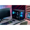 FSP S380-BA Case Mini Tower mITX, mATX Melns ARGB, Micro Tower, PC, melns, micro ATX, Mini-ITX, SPCC, rūdīts stikls, spēlēm