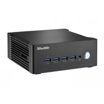 Shuttle Nano PC NA10H7, AMD Ryzen™ 7-8845HS APU, Radeon780M, 2xHDMI, 2xUSB-C 4.0(DP), 2x2.5Gbit LAN, 24/7 pastāvīgai darbībai, ieskaitot VESA