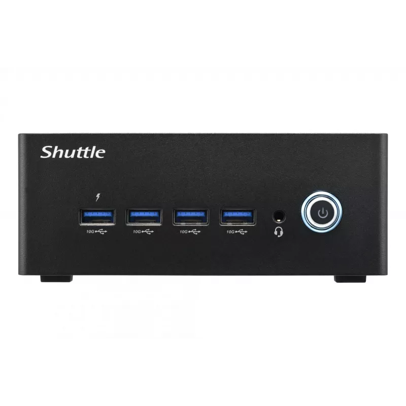 Shuttle Nano PC NA10H7, AMD Ryzen™ 7-8845HS APU, Radeon780M, 2xHDMI, 2xUSB-C 4.0(DP), 2x2.5Gbit LAN, 24/7 pastāvīgai darbībai, ieskaitot VESA