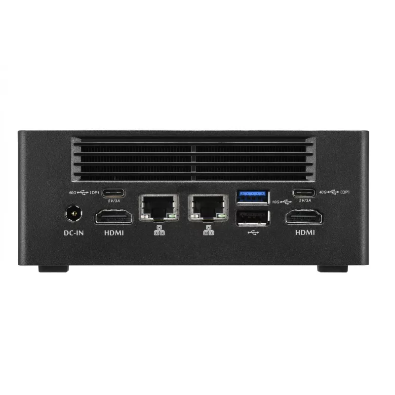 Shuttle Nano PC NA10H7, AMD Ryzen™ 7-8845HS APU, Radeon780M, 2xHDMI, 2xUSB-C 4.0(DP), 2x2.5Gbit LAN, 24/7 pastāvīgai darbībai, ieskaitot VESA