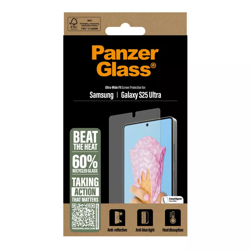 PanzerGlass ® All-in-One ekrāna aizsargs Samsung Galaxy S25 Ultra | Ultra Wide Fit