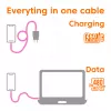 CLUB3D USB-C® pērlīšu kabelis, rozā, 2 m, USB C, USB C, 0.48 Gbit/s, rozā