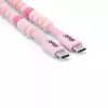 CLUB3D USB-C® pērlīšu kabelis, rozā, 2 m, USB C, USB C, 0.48 Gbit/s, rozā