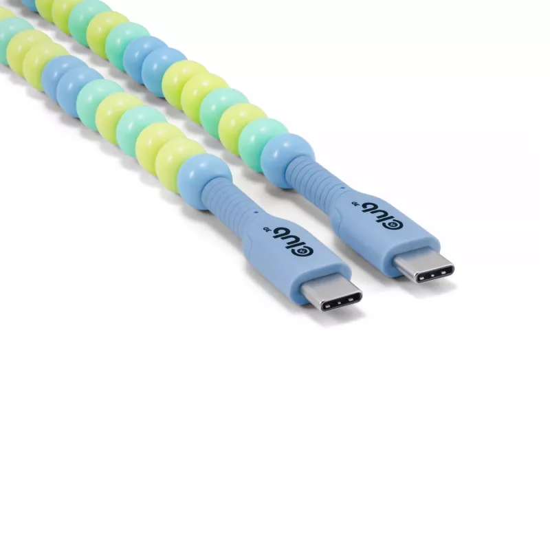 CLUB3D CAC-3011 USB kabelis 2 m USB C Zils, Zaļš