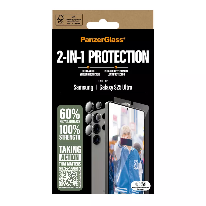 PanzerGlass ® 2-in-1 aizsardzības komplekts Samsung Galaxy S25 Ultra