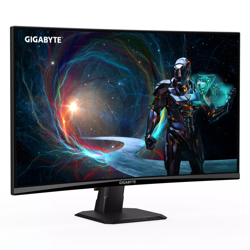 GIGABYTE GS27QCA 27 collu QHD izliekts spēļu monitors - 2560 x 1440, 180Hz, 1ms, 250 cd/m², FreeSync, HDR Ready, HDMI 2.0, Displayport 1.4