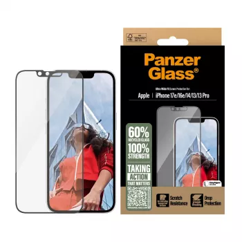 PanzerGlass ® Ekrāna aizsargs iPhone 17e | 16e | 14 | 13 | 13 Pro | Ultra-Wide Fit ar EasyAligner