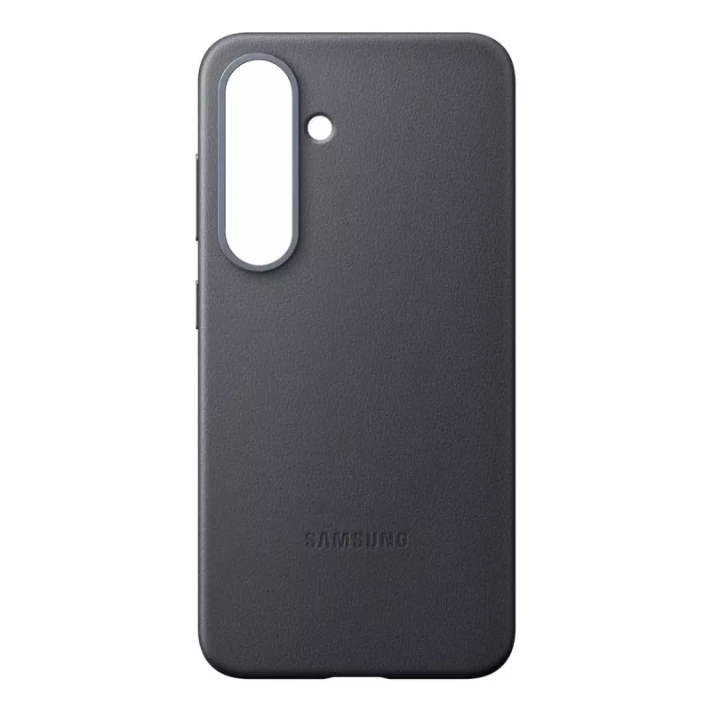 Vāciņš Samsung Galaxy S25 mākslīgās ādas maciņš melns
