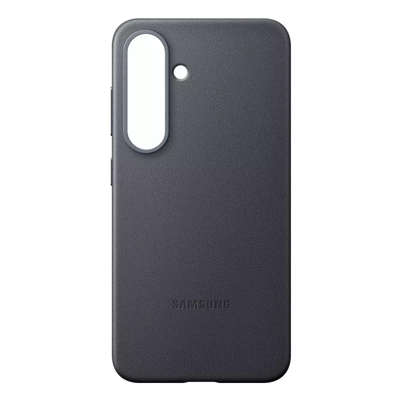 Vāciņš Samsung Galaxy S25 mākslīgās ādas maciņš melns