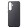 Vāciņš Samsung Galaxy S25 mākslīgās ādas maciņš melns