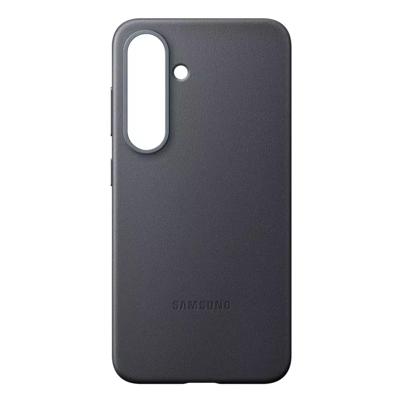 Vāciņš Samsung Galaxy S25 mākslīgās ādas maciņš melns