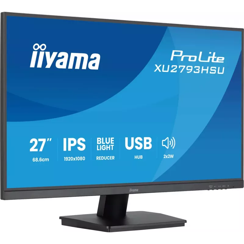 iiyama ProLite XU2793HSU-B7 datora monitors 68,6 cm (27 colli) 1920 x 1080 pikseļi Full HD LED Melns