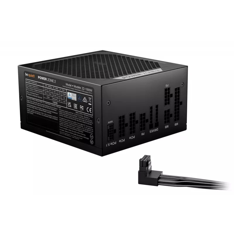 be quiet POWER ZONE 2 1000W barošanas bloks 20+4 kontaktu ATX ATX Melns