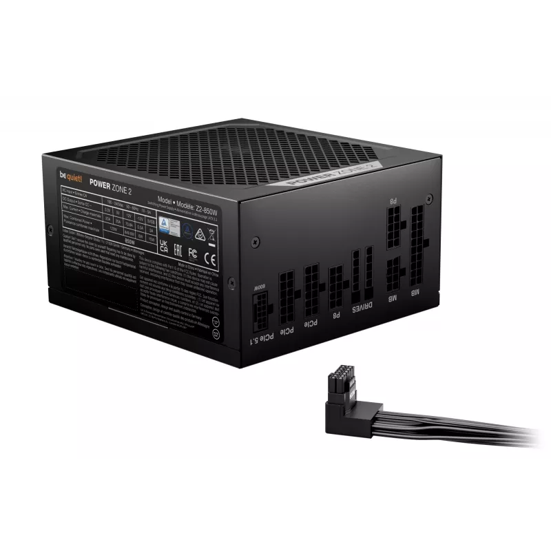 be quiet! POWER ZONE 2 850W barošanas bloks 20+4 kontaktu ATX ATX Melns