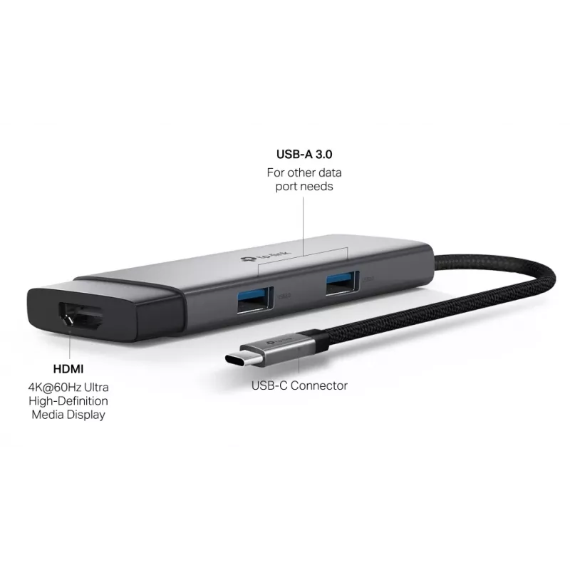 TP-Link UH5020C USB Type-C centrmezgls 5000 Mbit/s HDMI USB 3.2