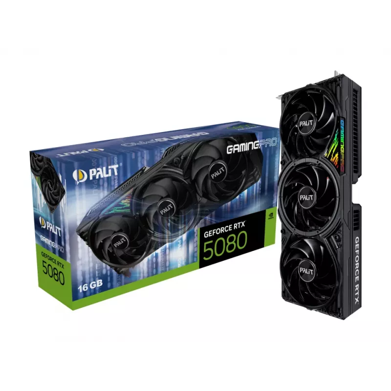 Palit Microsystems Grafiskā karte Rtx 5080 Gaming Pro 7680×4320 16GB Gddr7 Pci-e 5.0 X16 3xfan 3xdp/1xhdmi