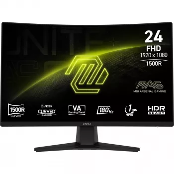 Monitors MSI MAG 242C 23.6 collu izliekts LCD Full HD 1920×1080 VA 180Hz 1ms MPRT HDMI DisplayPort VESA 100×100