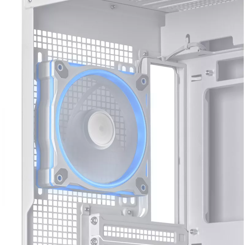 PC korpuss ASUS A31 Plus TG ARGB WHITE Midi Tower — ATX, rūdīts stikls, ARGB, 3x120mm + 1x120mm ventilatori, 38 cm GPU, 165 mm CPU dzesētājs