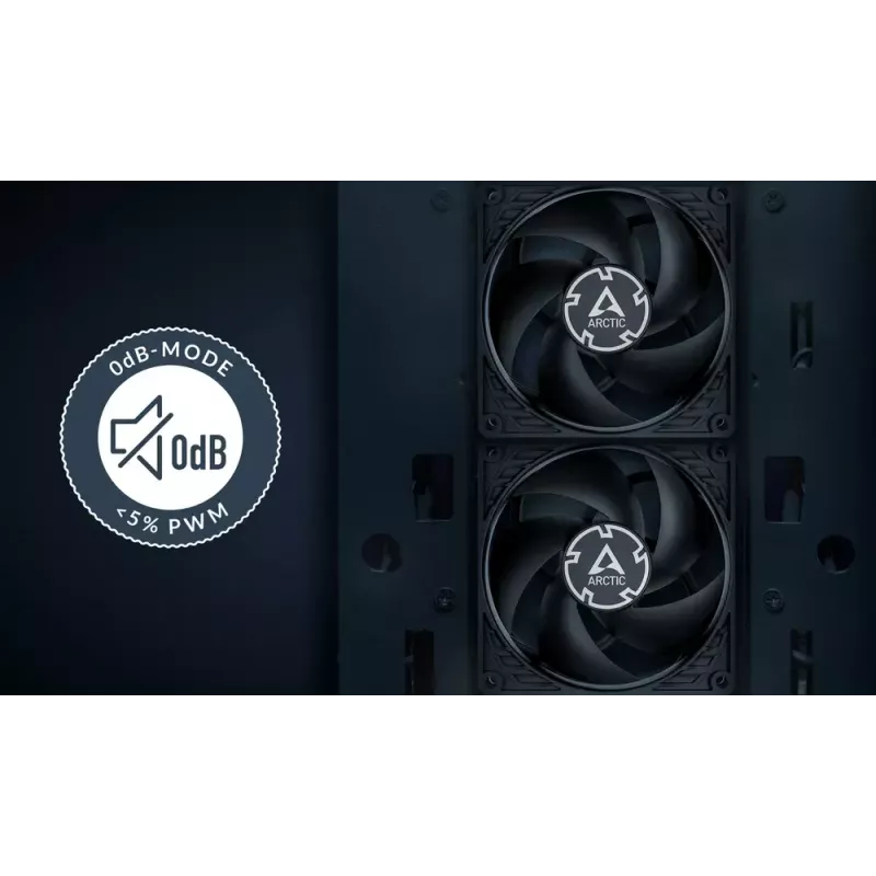 ARCTIC P9 PWM PST CO (Melns) - 92 mm PWM ventilators ar kabeļu sadalītāju nepārtrauktai darbībai