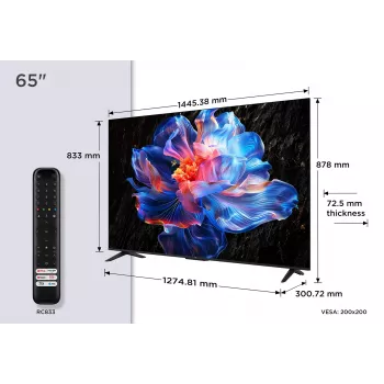 TCL V6C 65V6C televizors 165,1 cm (65 collas) 4K Ultra HD Smart TV Wi-Fi Metālisks 280 cd/m²