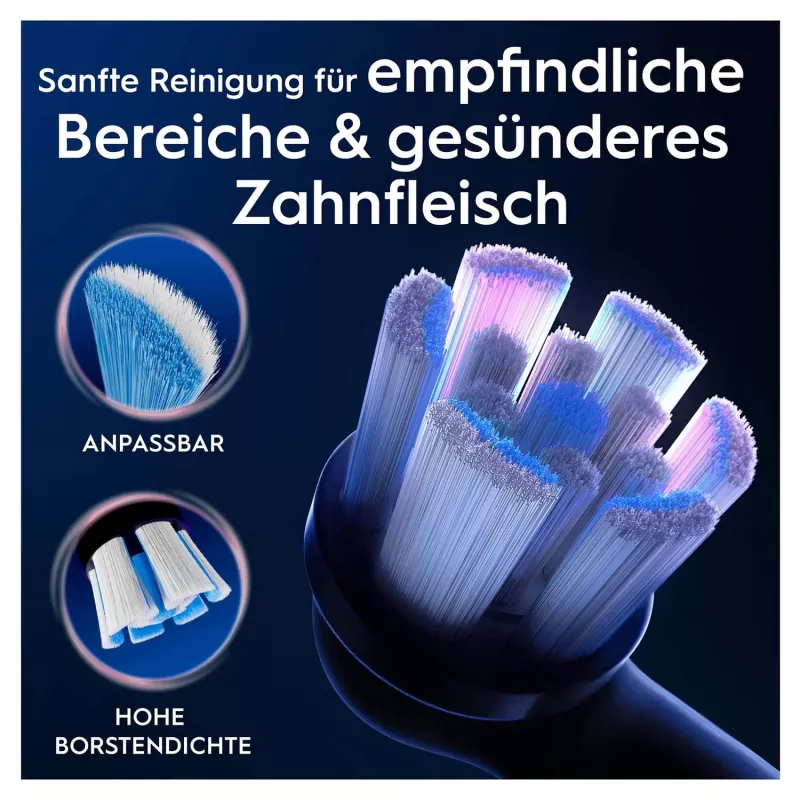 Oral-B 194631 zobu birstes galviņa 4 gab. melna