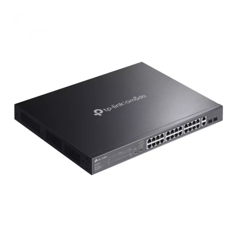 TP-Link Omada ES228GMP tīkla komutators Pārvaldāms L2 Gigabit Ethernet (10/100/1000) Jauda over Ethernet (PoE) Melns