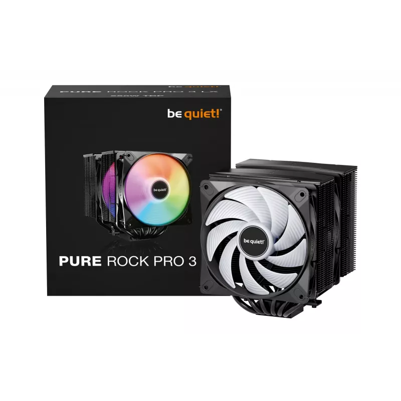 be quiet! Pure Rock Pro 3 LX Melns procesora gaisa dzesētājs 12 cm 1 gab.