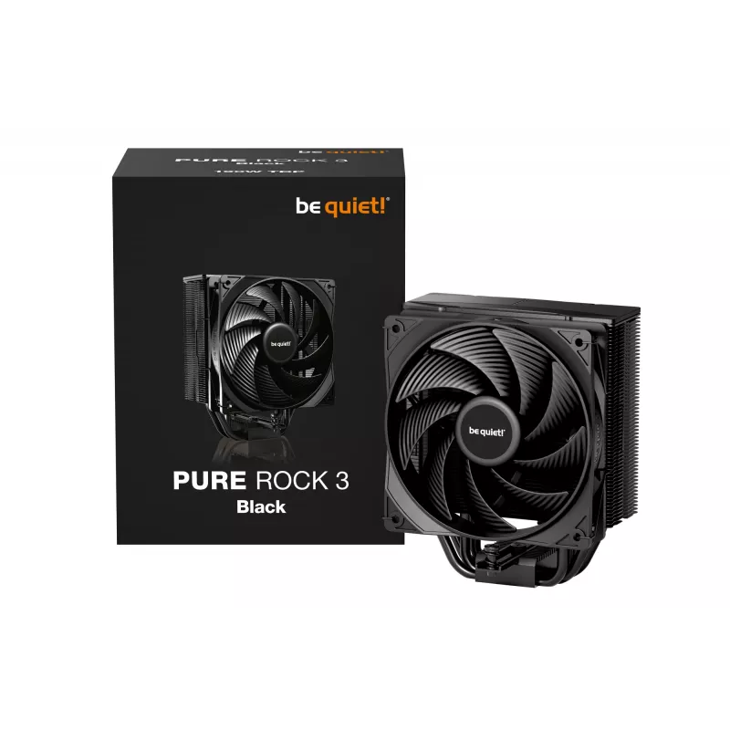 be quiet! Pure Rock 3 Melns procesora gaisa dzesētājs 12 cm 1 gab.