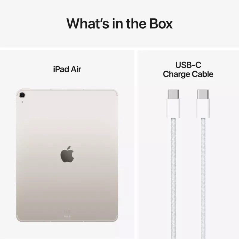 APPLE iPad Air (2025) - M3 - 13in - 7. paaudze - Wi-Fi + Cellular - 128GB - Starlight