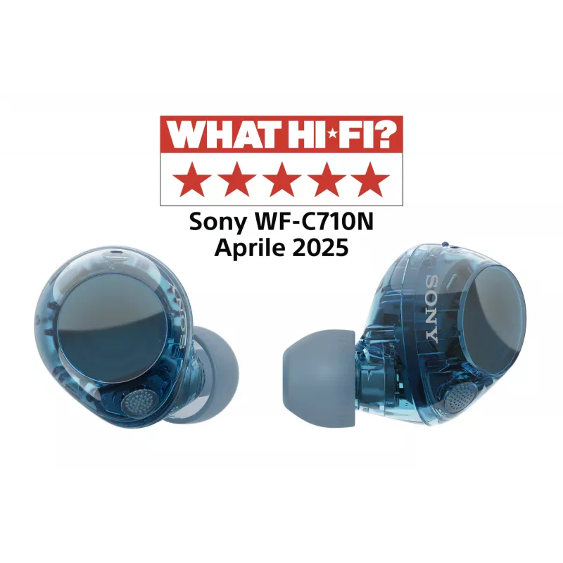 Austiņas Sony WFC710NL.CE7 iebūvētas True Wireless, Bluetooth 5.3, ANC, IPX4, 8.5/12 h atskaņošana, Glass Blue