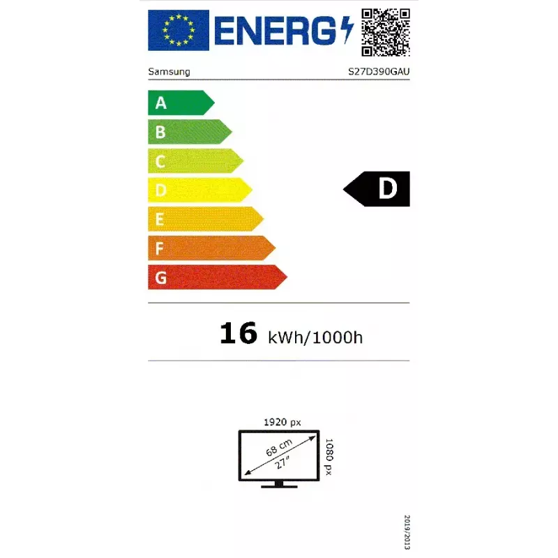 Samsung S27D390GAU datora monitors 68.6 cm (27 collas) 1920 x 1080 pikseļi Full HD LED Melns