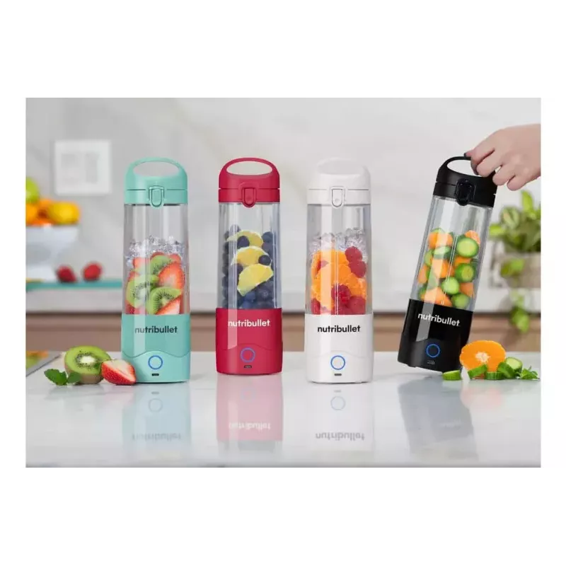 Pārnēsājamais blenderis NUTRIBULLET Portable 0.475 L — violeta, 2000 mAh baterija, Tritan bļoda