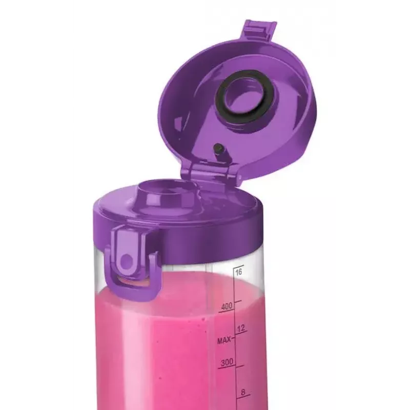 Pārnēsājamais blenderis NUTRIBULLET Portable 0.475 L — violeta, 2000 mAh baterija, Tritan bļoda