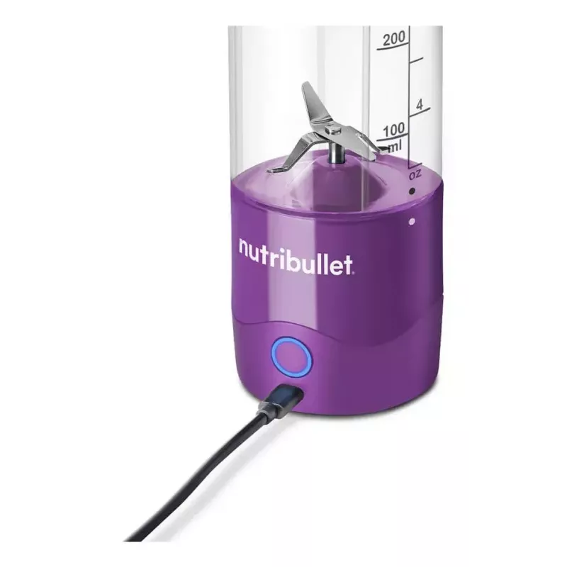 Pārnēsājamais blenderis NUTRIBULLET Portable 0.475 L — violeta, 2000 mAh baterija, Tritan bļoda