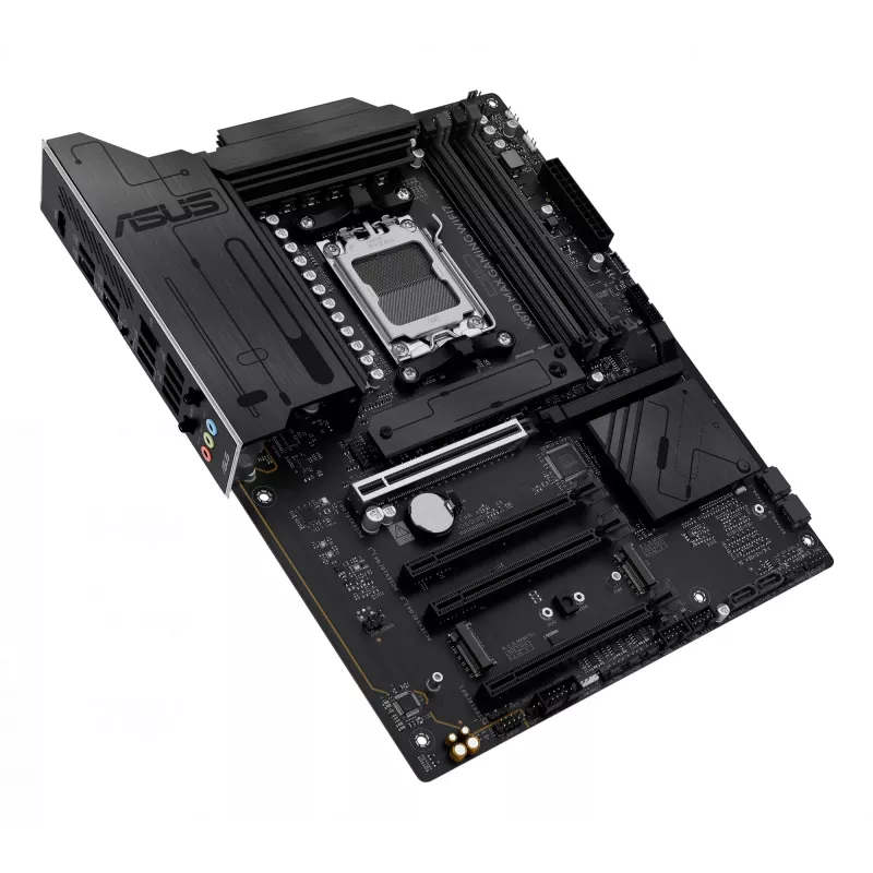 Mātesplate ASUS X870 MAX GAMING WIFI7 ATX — AMD X870, Socket AM5, DDR5, 4 DIMM, 256 GB, Wi‑Fi 7, Bluetooth 5.4, 3 M.2, 2x USB4 Gen3x2