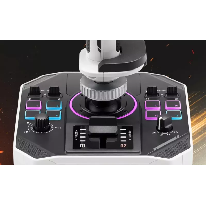 Thrustmaster Sol-R 1 Melns, Balts USB lidojuma svira Analogais / Digitālais Dators