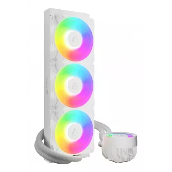ARCTIC Liquid Freezer III Pro 360 A-RGB (Balts) - Daudzsaderīgs visaptverošs CPU ūdens dzesētājs ar A-RGB