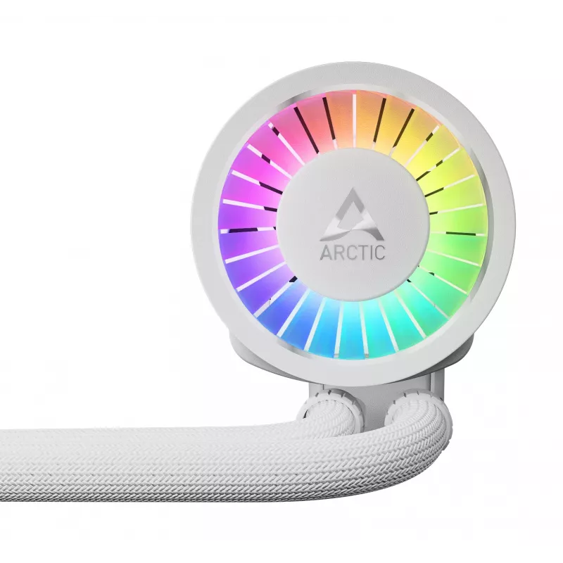 ARCTIC Liquid Freezer III Pro 360 A-RGB (Balts) - Daudzsaderīgs visaptverošs CPU ūdens dzesētājs ar A-RGB