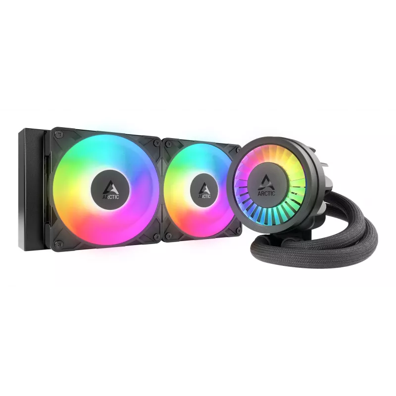 ARCTIC Liquid Freezer III Pro 240 A-RGB — daudzkompatibils visaptverošs CPU ūdens dzesētājs ar A-RGB melnu
