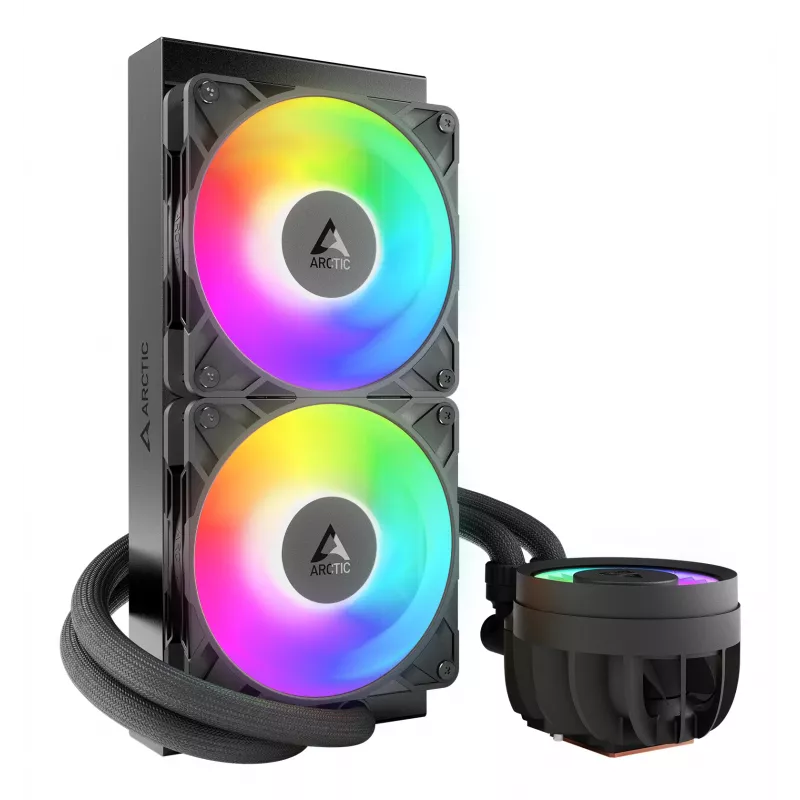 ARCTIC Liquid Freezer III Pro 240 A-RGB — daudzkompatibils visaptverošs CPU ūdens dzesētājs ar A-RGB melnu