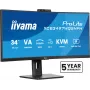 iiyama ProLite XCB3497WQSNPH-B1 datora monitors 86,4 cm (34 colli) 3440 x 1440 pikseļi UltraWide Quad HD LED Melns