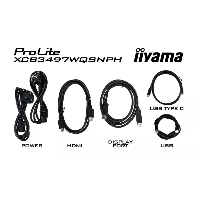 iiyama ProLite XCB3497WQSNPH-B1 datora monitors 86,4 cm (34 colli) 3440 x 1440 pikseļi UltraWide Quad HD LED Melns