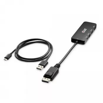 CLUB3D DisplayPort™ uz Triple HDMI™ 8K60Hz centrālmezgls, DisplayPort, HDMI, 2.1b/1.4a, 13,5 Mbit/s, 120 Hz, 3840 x 2160, 7680 x 4320