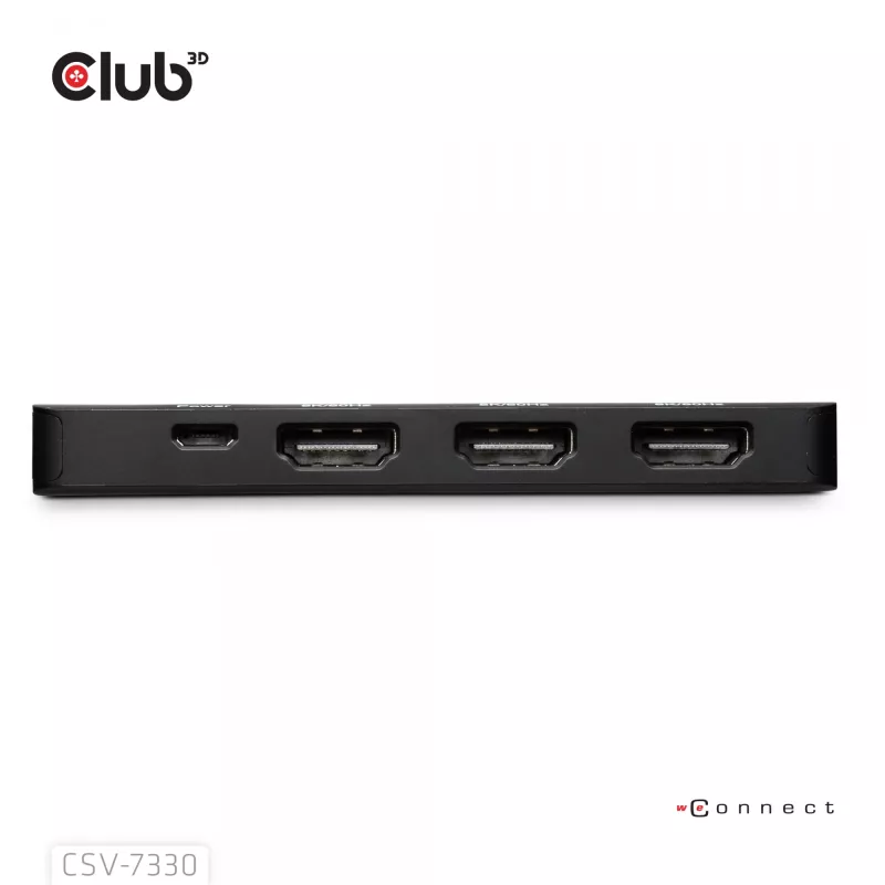 CLUB3D DisplayPort™ uz Triple HDMI™ 8K60Hz centrālmezgls, DisplayPort, HDMI, 2.1b/1.4a, 13,5 Mbit/s, 120 Hz, 3840 x 2160, 7680 x 4320