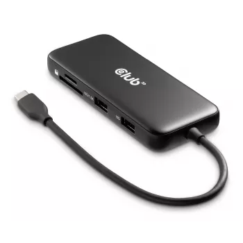 CLUB3D 8-1 portatīvā dokstacija USB Type-C® 10Gbps uz HDMI™ un DisplayPort™ 8K30Hz PD līdz 100W