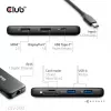CLUB3D 8-1 portatīvā dokstacija USB Type-C® 10Gbps uz HDMI™ un DisplayPort™ 8K30Hz PD līdz 100W