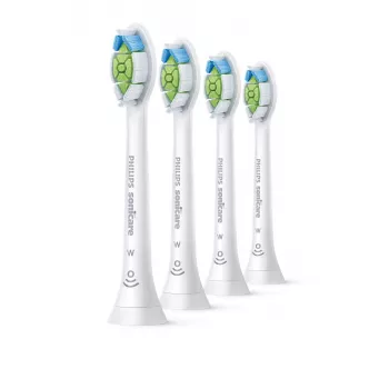 Zobu birstes galviņas Philips HX6064/87 Optimal balta — 4 gab., balta, vidēji cieti sari