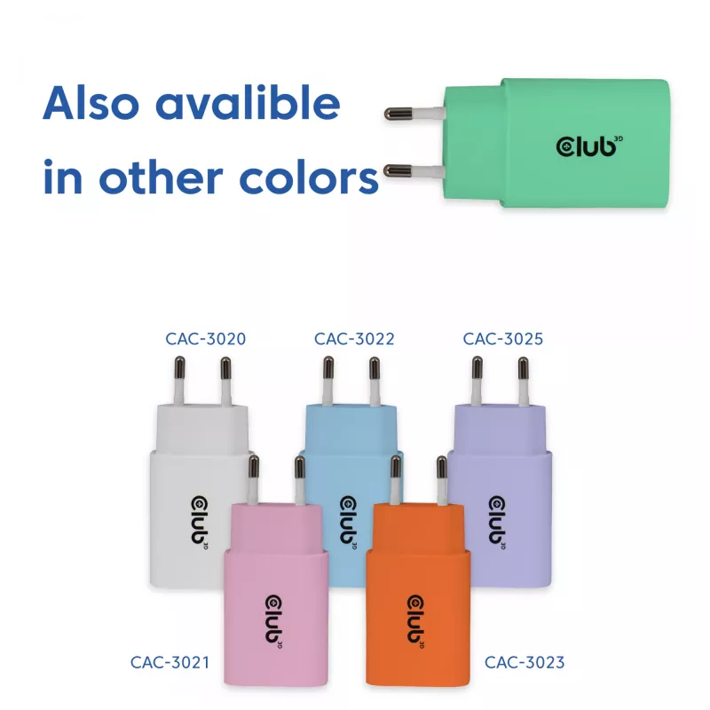 USB-C Charger 2-Pack 30W by club 3d — Dual 30W USB-C Power Adapters