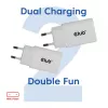 USB‑C lādētājs 2 gab. komplekts CLUB3D CAC-3020, 30 W kopējā jauda, balts