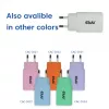 USB‑C lādētājs 2 gab. komplekts CLUB3D CAC-3020, 30 W kopējā jauda, balts
